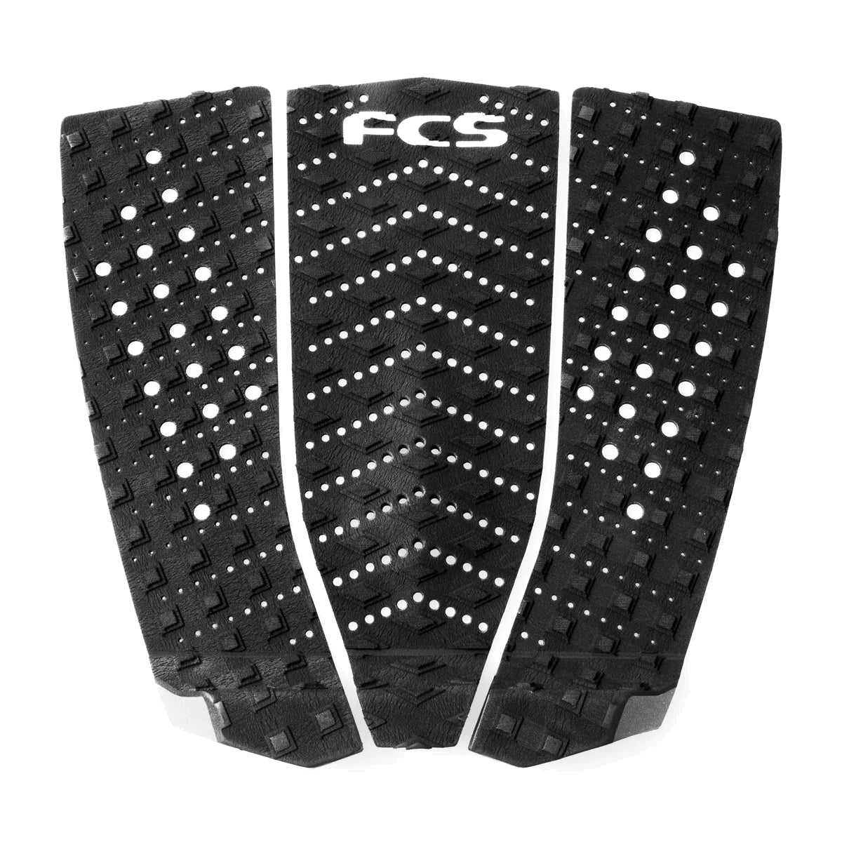 Black T-3 Wide pad showing broad side panels and diagonal grooves