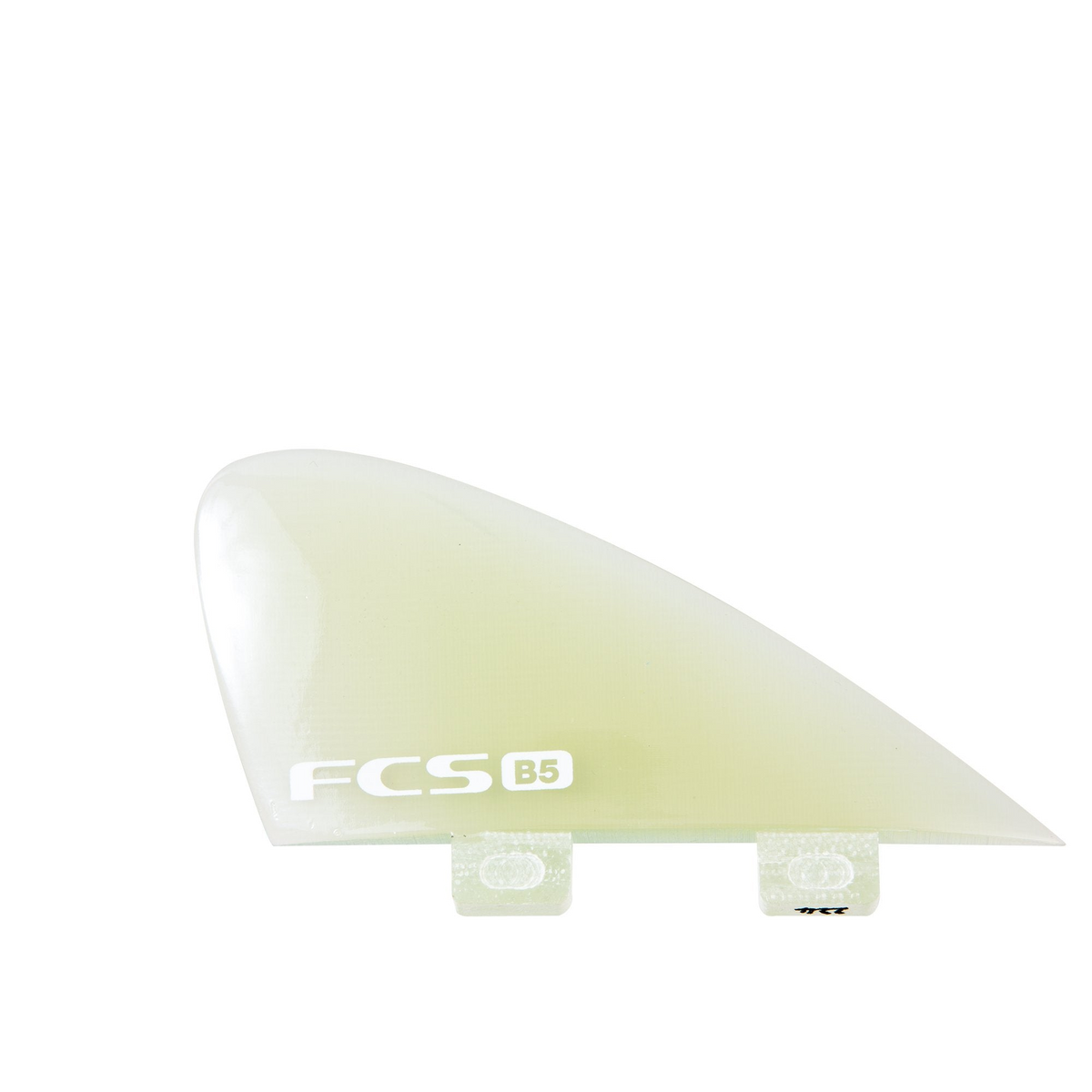 FCS B5 Bonzer 4 Fin Set: clear B5 Bonzer side fin, representative view of the four-fin set