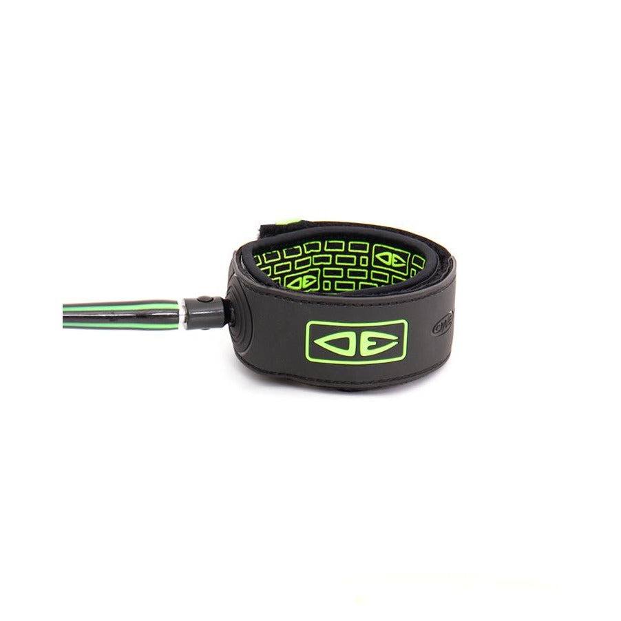 Ocean & Earth Allround Comp One-XT Leash – 6 ft: Black/Lime ankle cuff