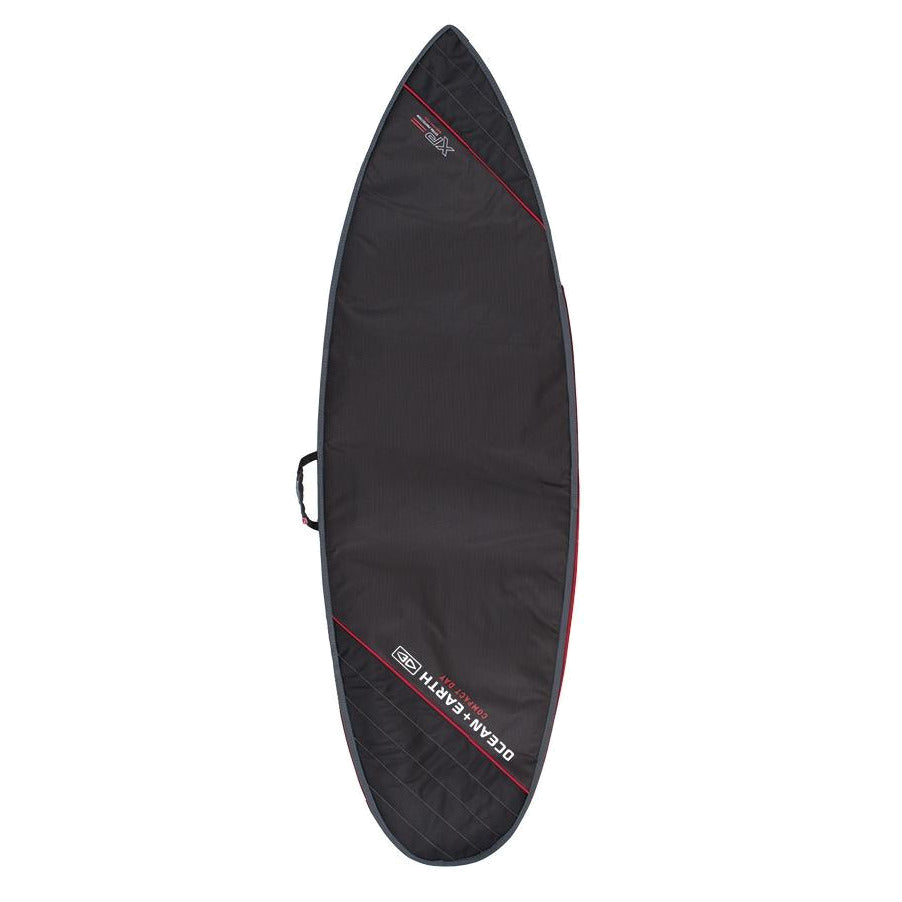 Ocean & Earth Compact Day Shortboard Cover: dark shortboard cover, full outline