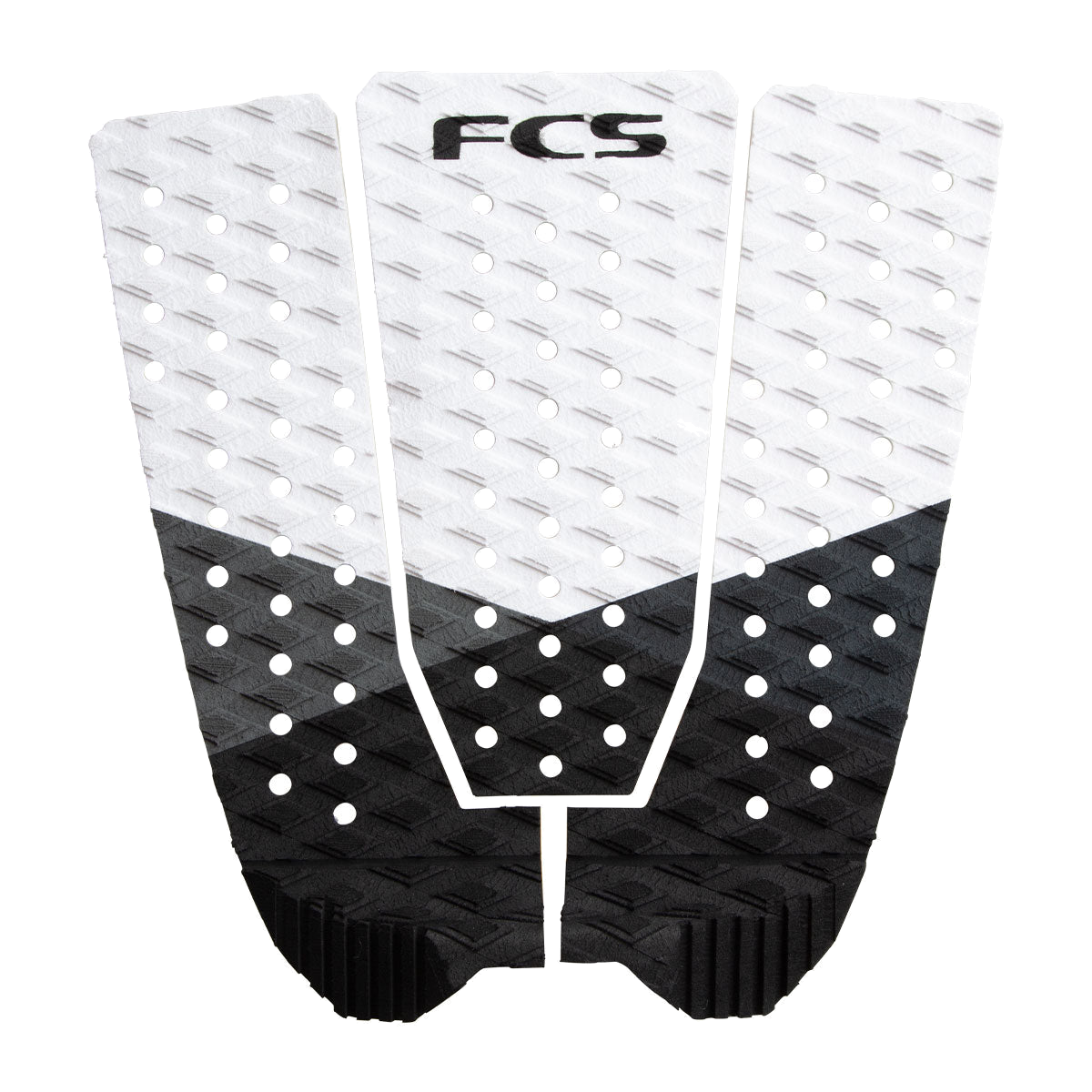 FCS Kolohe Andino Traction: white and black pad showing the custom groove surface