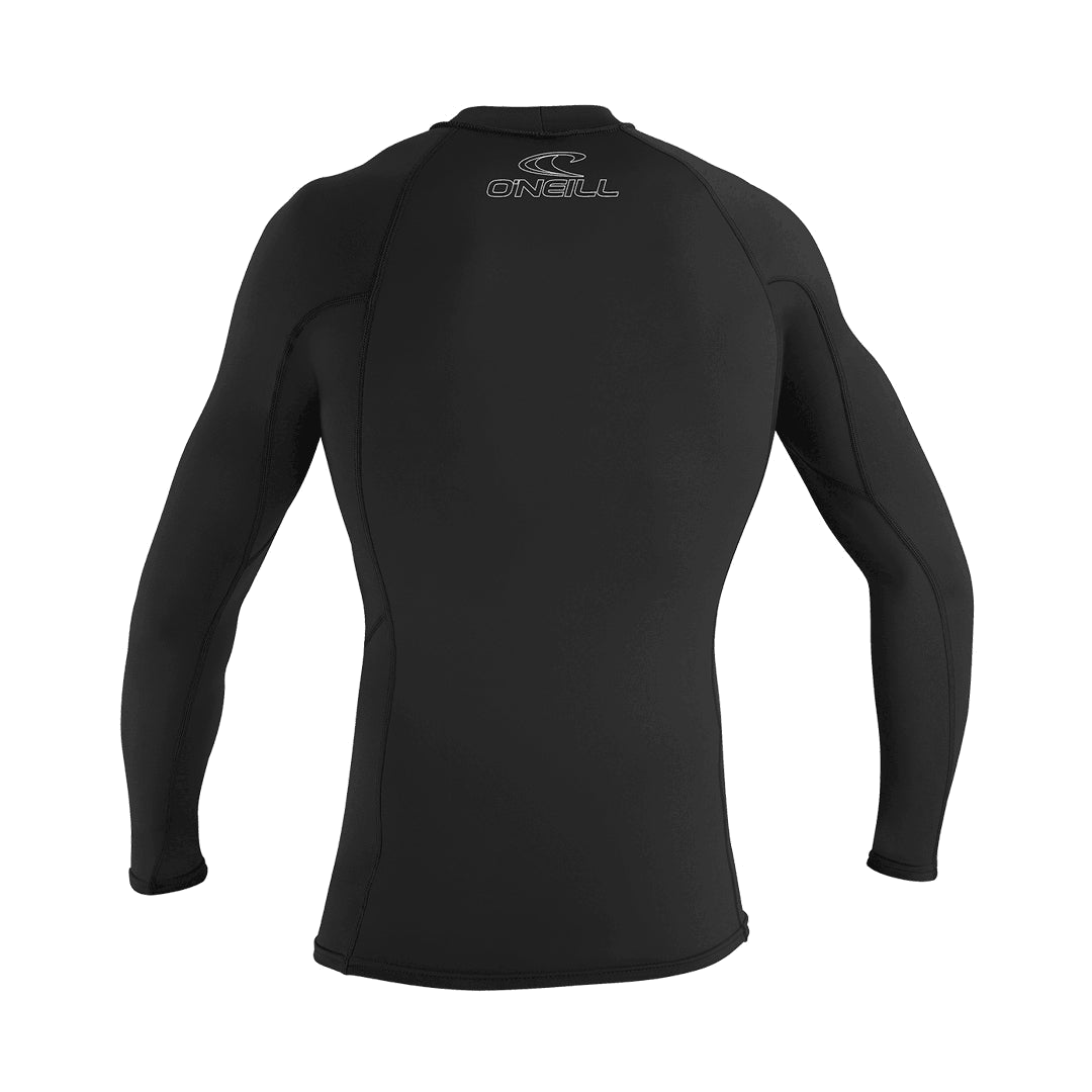 O'Neill Men’s Basic Skins Long Sleeve Rashguard — Black, additional view