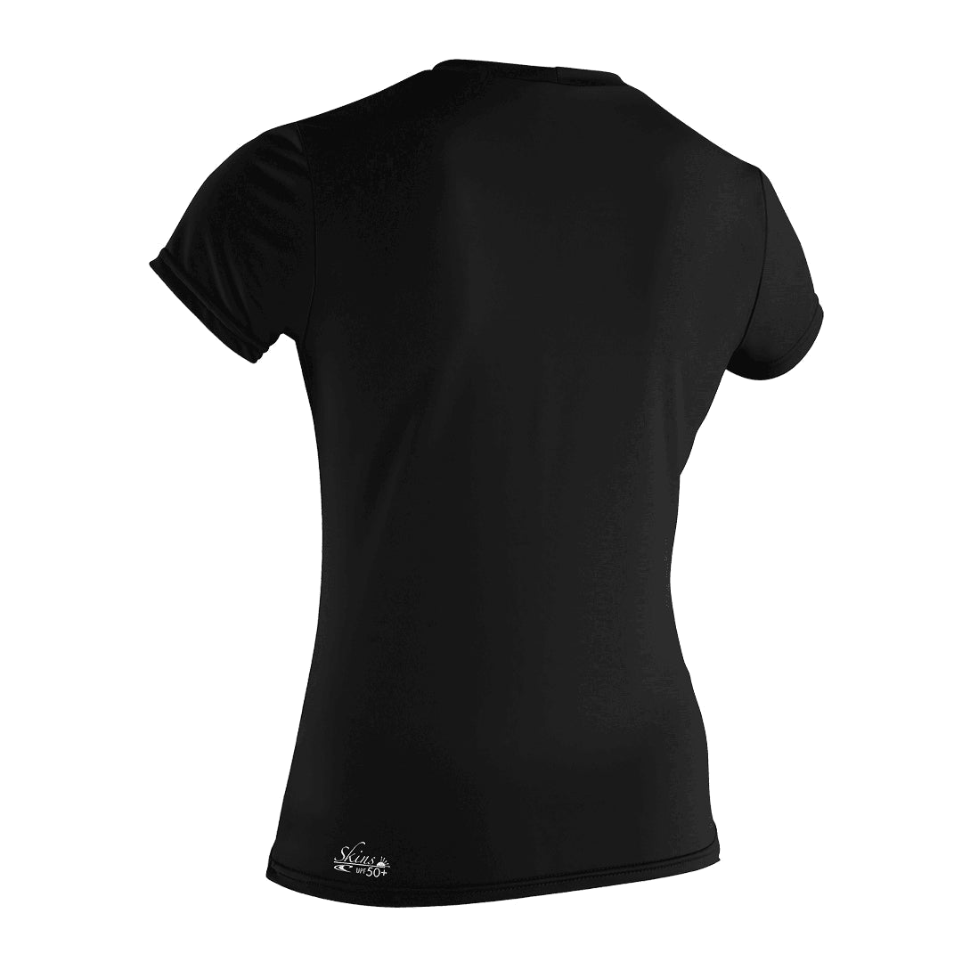 O'Neill Women’s Basic Skins Short Sleeve Sun Shirt — Black, additional view
