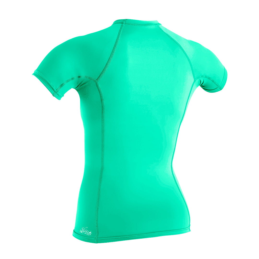 O'Neill Women’s Basic Skins Short Sleeve Rashguard — Seaglass, additional view