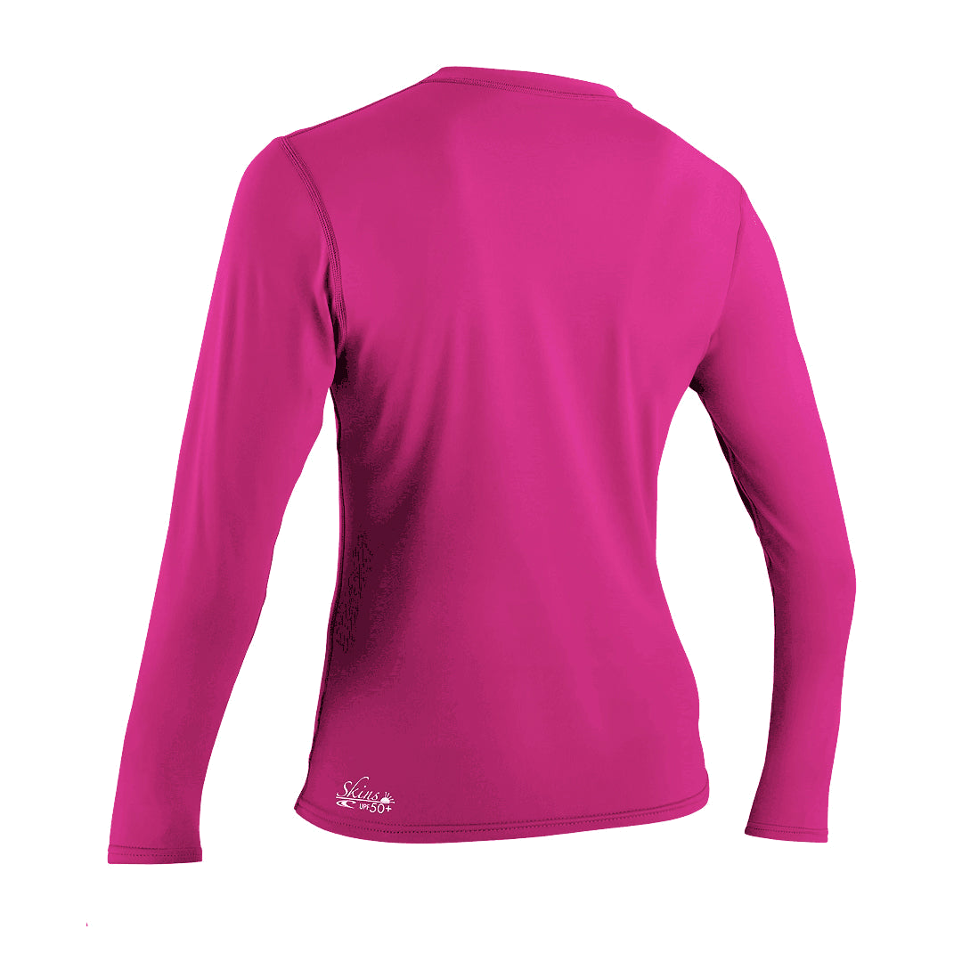 O'Neill Women’s Basic Skins Long Sleeve Sun Shirt — Fox Pink, additional view