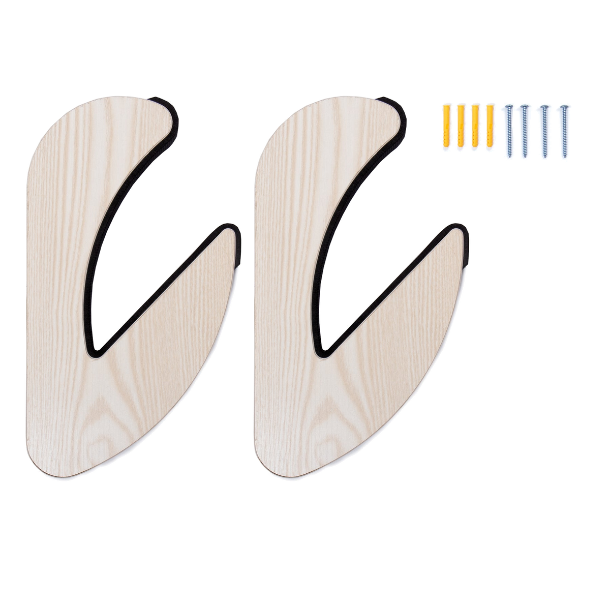 Ocean & Earth Timber Wall Display Rack: Bracket pair with wall-mounting hardware