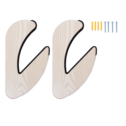 Ocean & Earth Timber Wall Display Rack: Bracket pair with wall-mounting hardware