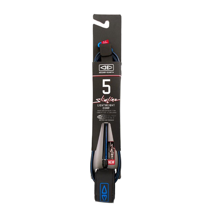 Ocean & Earth Slimline Lightweight Comp One-XT Leash – 5 ft: Blue packaged Slimline leash