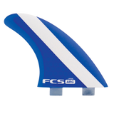 Large FCS ARC fin with blue and white diagonal panels and FCS I tabs