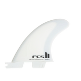FCS II Hayden Shapes Tri-Quad Fin Set - Performance Core + AirCore: smaller white quad rear fin