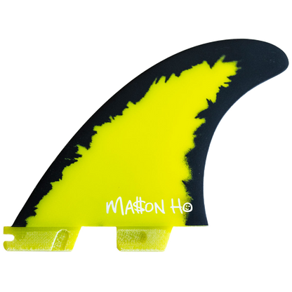 FCS II Mason Ho Tri Fins - PC + AirCore: reverse yellow face with Mason Ho signature