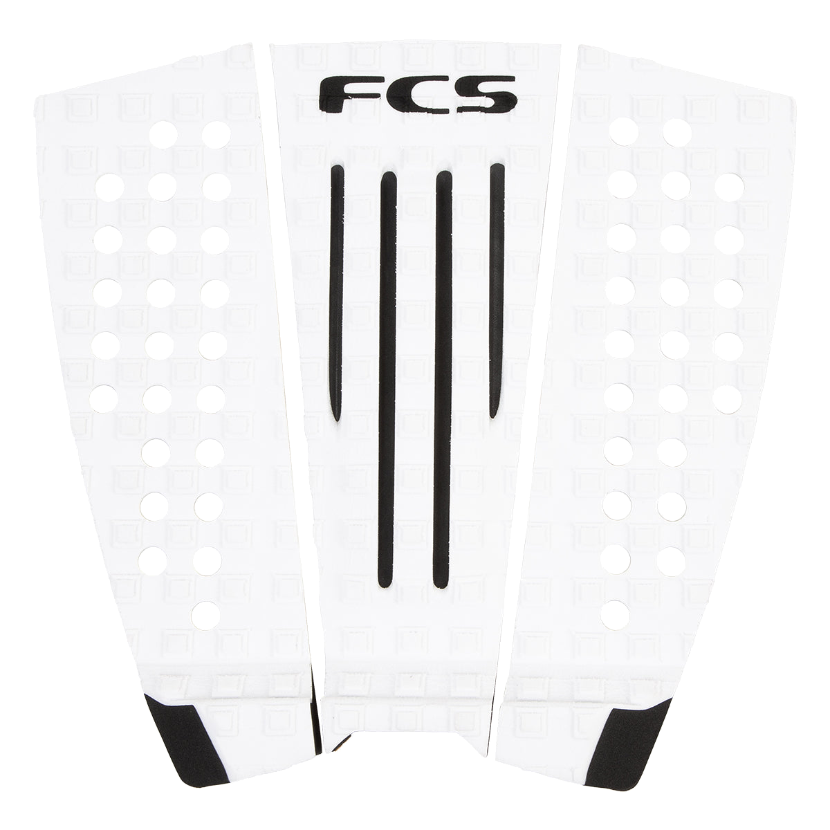 FCS Julian Wilson Traction: white and Black pad with dark centre channels and black kick corners
