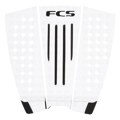 FCS Julian Wilson Traction: white and Black pad with dark centre channels and black kick corners