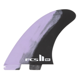 Lavender and black swirl on the Mark Richards Performance Core twin fin