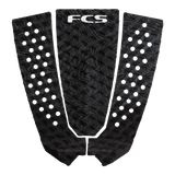 FCS Filipe Toledo Traction: charred black pad with diagonal grooves and centre arch