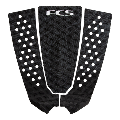 FCS Filipe Toledo Traction: charred black pad with diagonal grooves and centre arch