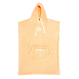 Ocean & Earth Ladies Hooded Poncho: Peach hooded poncho, flat front view