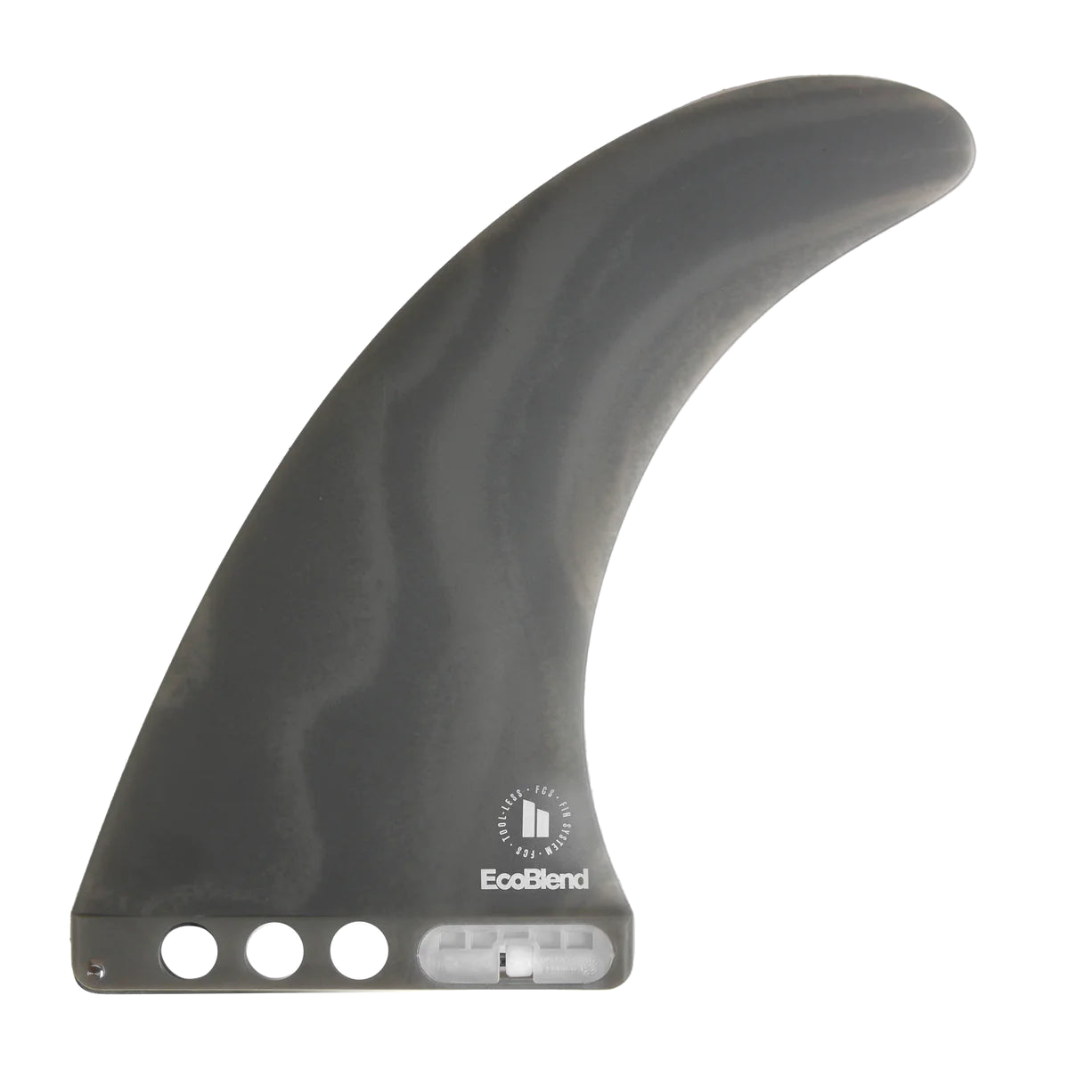 FCS II Connect Longboard Fin - Eco Neo Glass: smoke Eco Neo Glass Connect fin with EcoBlend logo