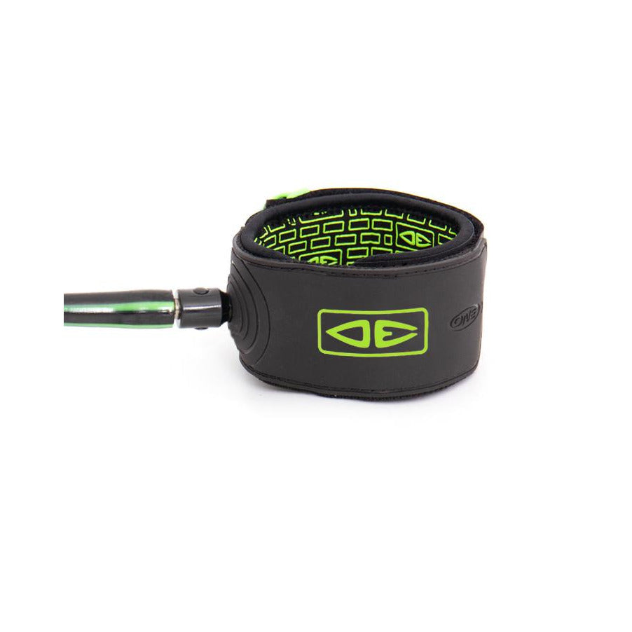 Ocean & Earth Premium One-XT Leash – 7 ft: Lime cuff detail
