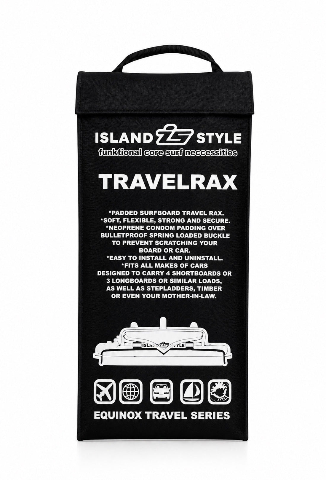 Island Style Ultimate Travel Rax portable soft roof rack storage bag