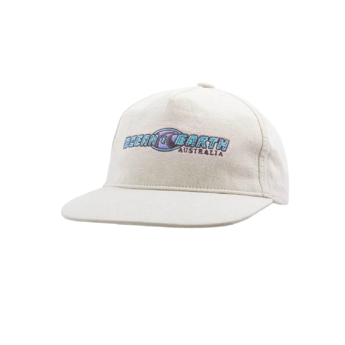 Ocean & Earth Toddlers Nineties Wave Cap: White toddler cap, full profile