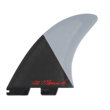 FCS II Al Merrick Twin + Stabiliser Fins - Performance Core: reverse face with red Al Merrick signature