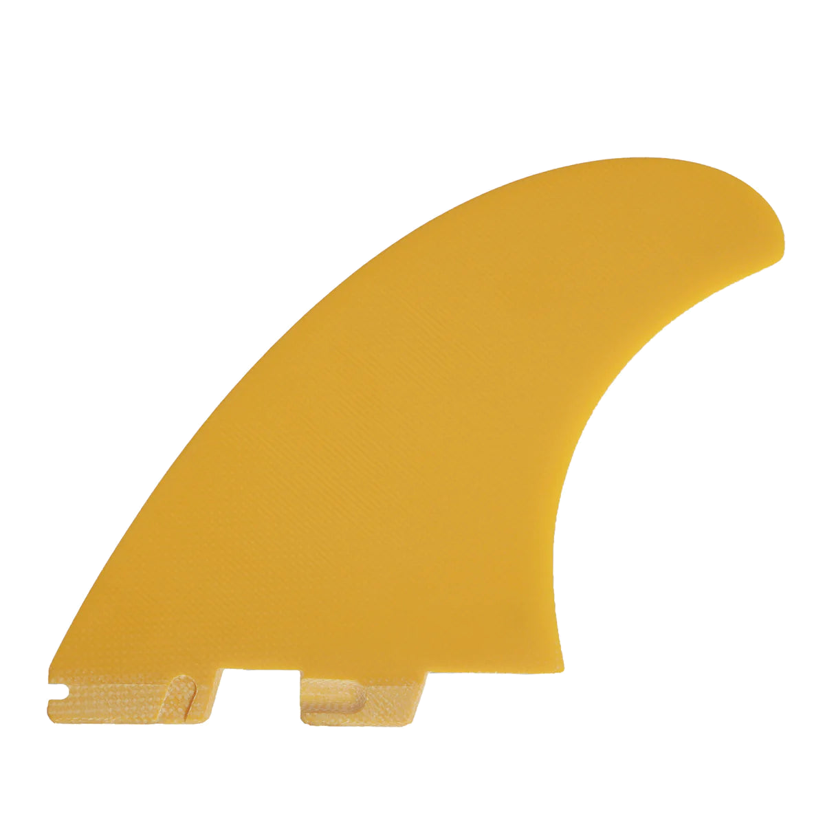 FCS II Power Twin + Stabiliser Fins - Performance Glass: reverse Mango face with a yellow surface