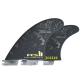 FCS II Filipe Toledo PG Pro Tri Fin Set - Performance Glass: three Filipe Toledo PG Pro fins displayed together