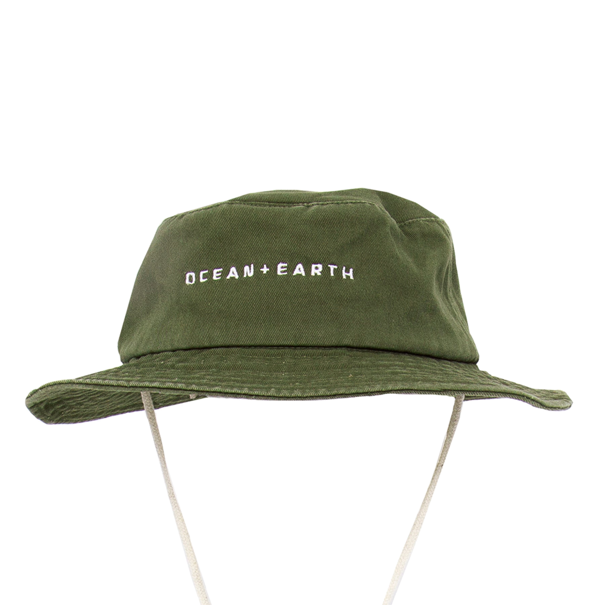 Ocean & Earth One Dayer Bucket Hat: Olive hat, front angle