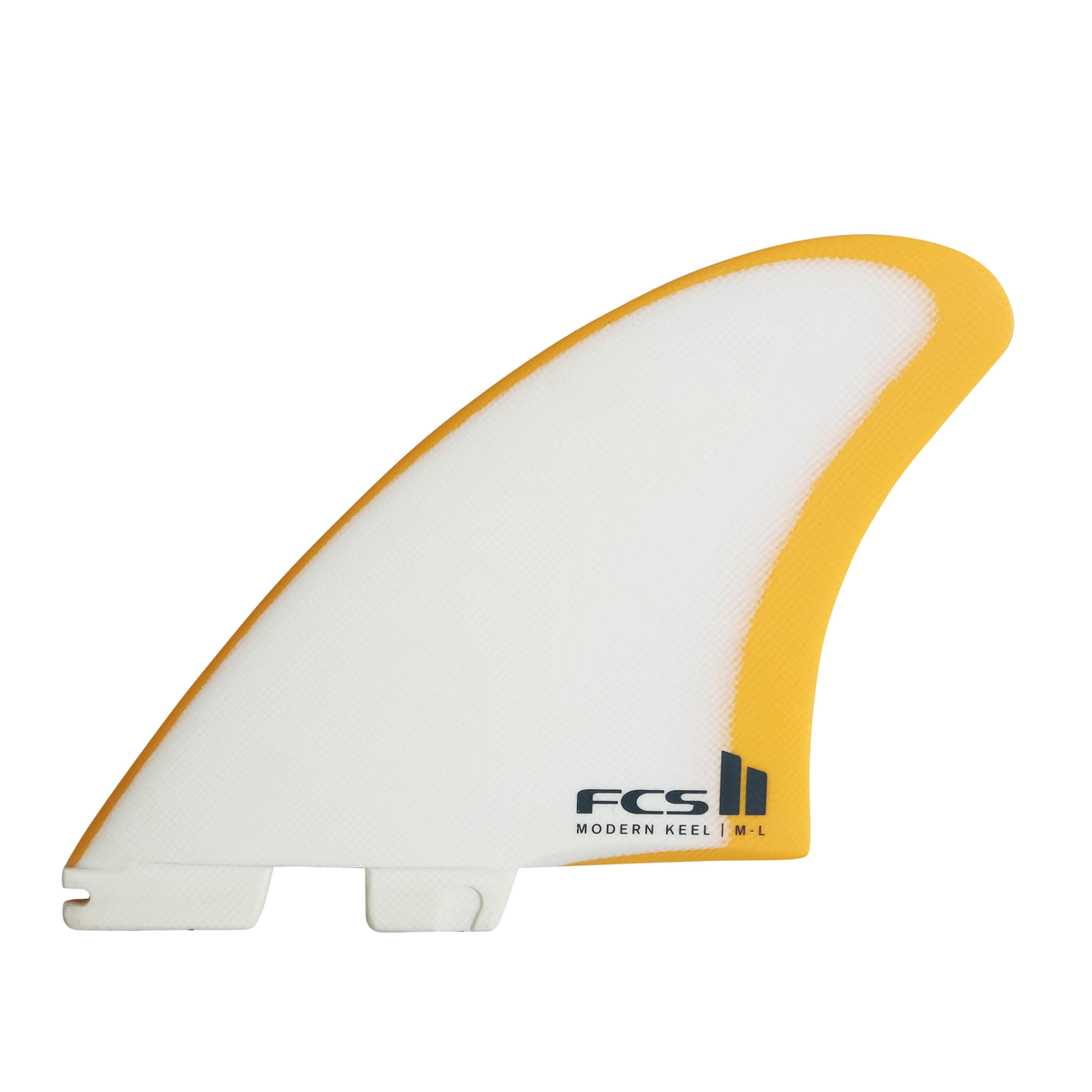 White face and Mango border of the Modern Keel FCS II twin fin