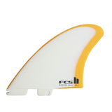 White face and Mango border of the Modern Keel FCS II twin fin