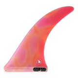 FCS II Kelia Moniz Longboard Fin - Performance Glass: sunset Glass Kelia Moniz fin with red and pink swirls