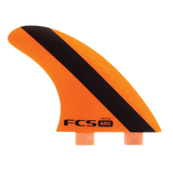 Medium FCS ARC fin with orange and black diagonal artwork