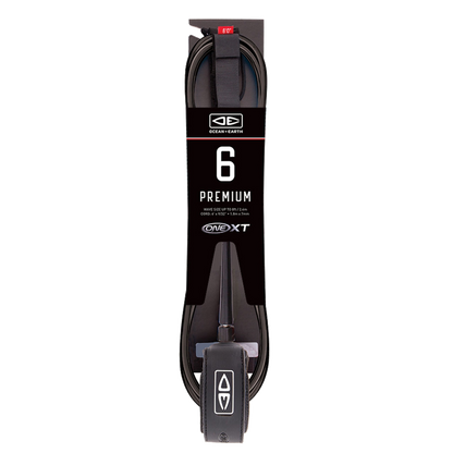 Ocean & Earth Premium One-XT Leash – 6 ft: Black packaged premium leash
