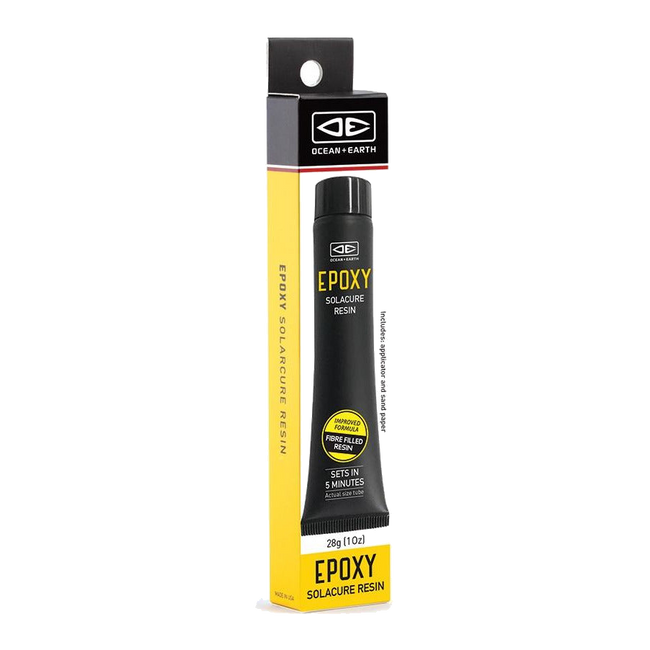Ocean & Earth Solarcure Epoxy Resin – 28 g: 28 g epoxy resin tube in yellow packaging