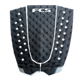 FCS T-3 Traction: black and Charcoal T-3 traction pad, top view