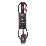 Ocean & Earth Big Wave Pin Release Leash – 8 ft: Black packaged 8ft Big Wave leash
