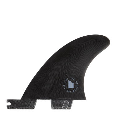 FCS II Carver Side Byte Fins - Performance Glass: black Carver side byte with blue circular marking