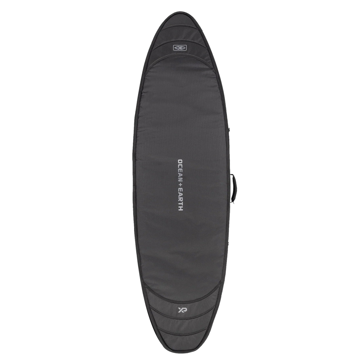 Ocean & Earth HYPA Shortboard Travel Cover – 3 Board: Black travel cover, full front