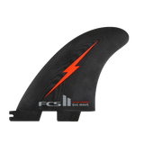 Nathan Florence Big Wave FCS II side fin with red lightning graphic