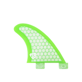 FCS MR-TFX Twin + Stabiliser Fins: fluorescent MR-TFX centre stabiliser