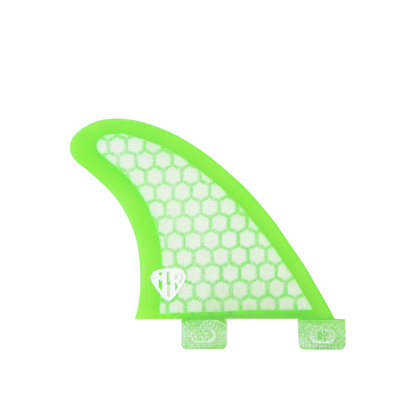 FCS MR-TFX Twin + Stabiliser Fins: fluorescent MR-TFX centre stabiliser