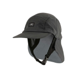 Ocean & Earth Sumatra Legionnaire Surf Cap: Black Sumatra Legionnaire surf cap, front angle
