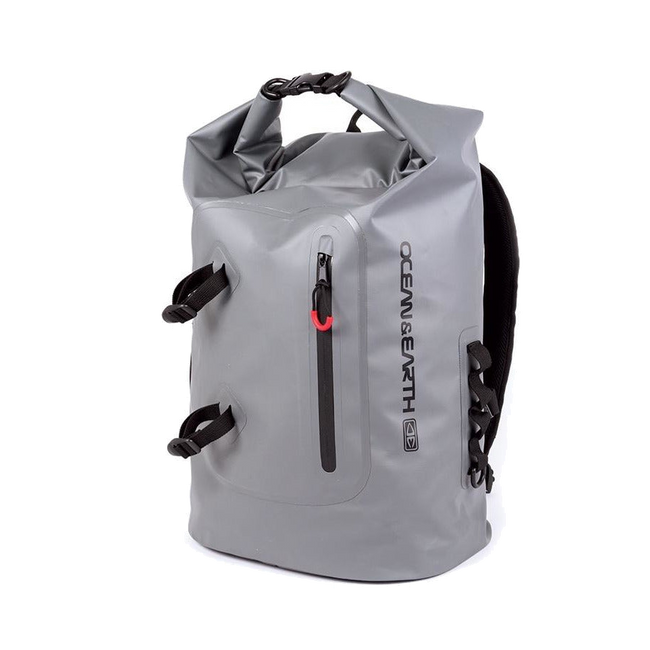Ocean & Earth Deluxe Waterproof Wetsuit Bag: grey deluxe bag, front angle