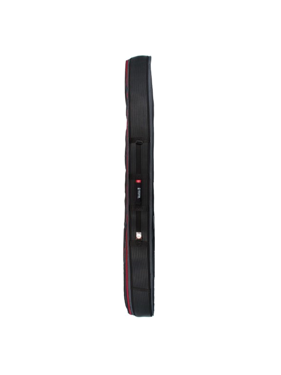 Ocean & Earth Triple Compact Shortboard Cover: Red-trimmed side gusset