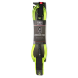 Ocean & Earth Diamond Flex Longboard Knee Leash – 9 ft: Lime packaged knee leash