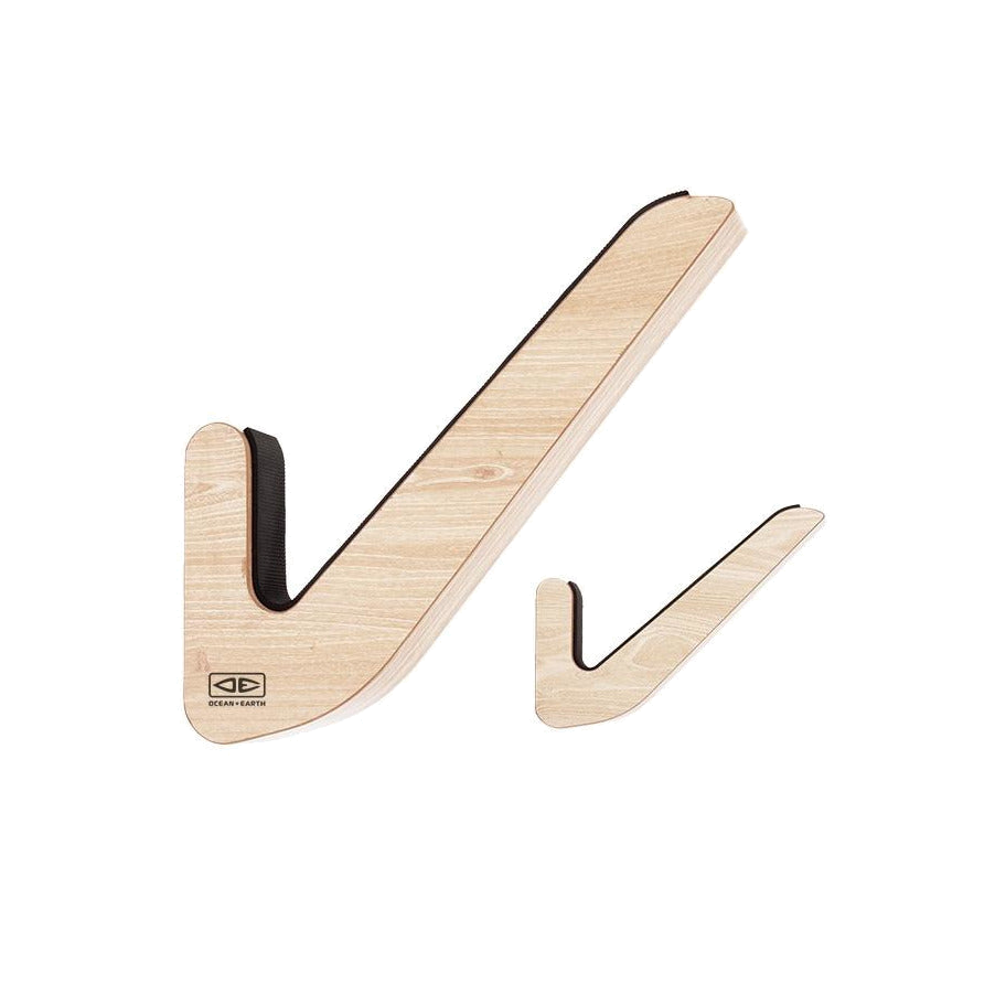 Ocean & Earth Longboard Timber Wall Display Rack: Timber longboard brackets as a pair
