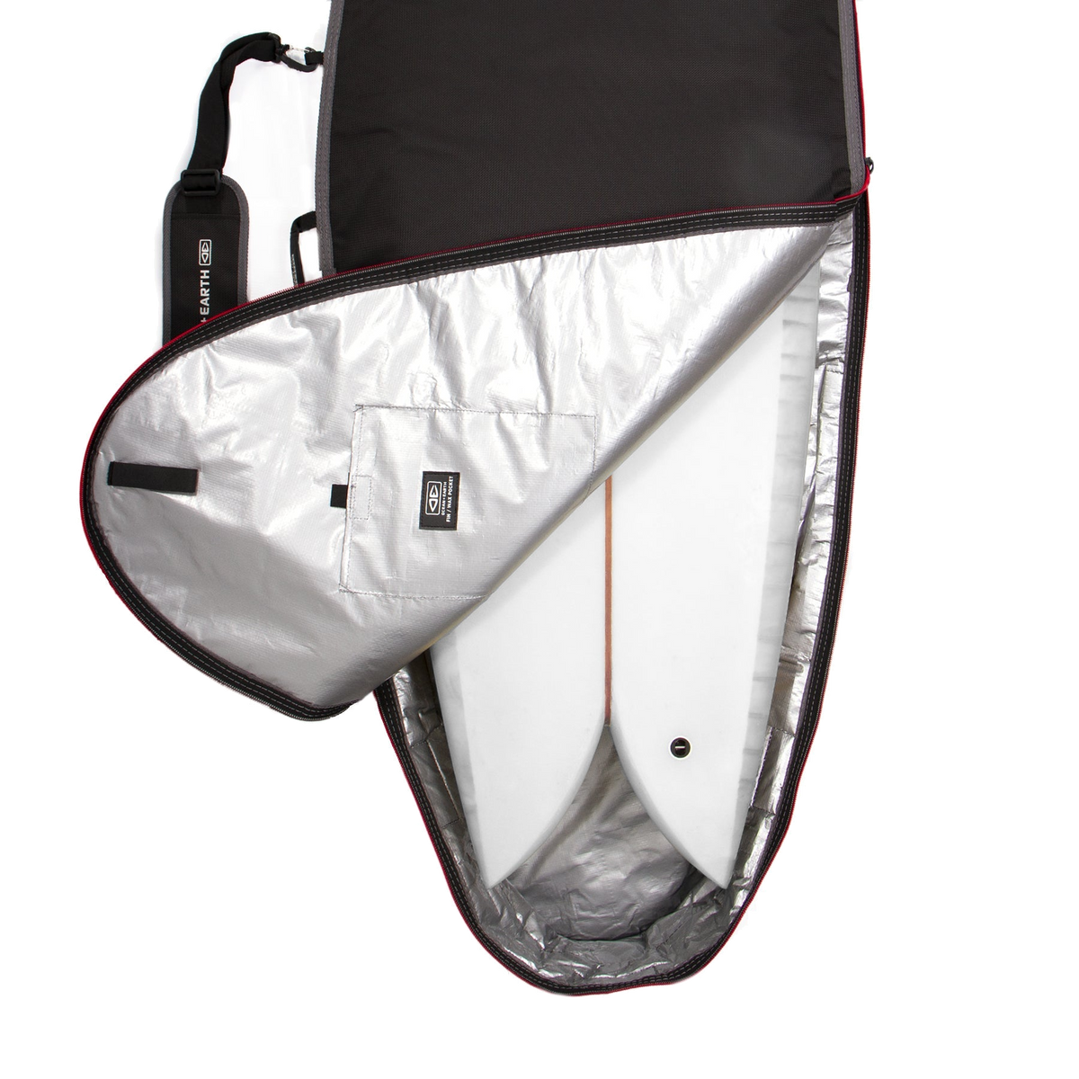 Ocean & Earth Compact Day Fish Cover: opened tail gusset and lining