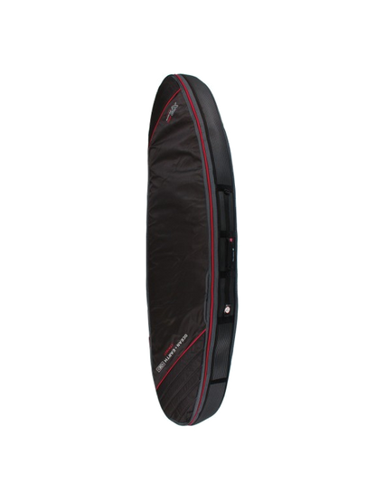 Ocean & Earth Triple Compact Shortboard Cover: Red-trimmed exterior profile