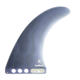 FCS II Connect Longboard Fin - Eco Neo Glass: dusky Blue Eco Connect fin with white base holes